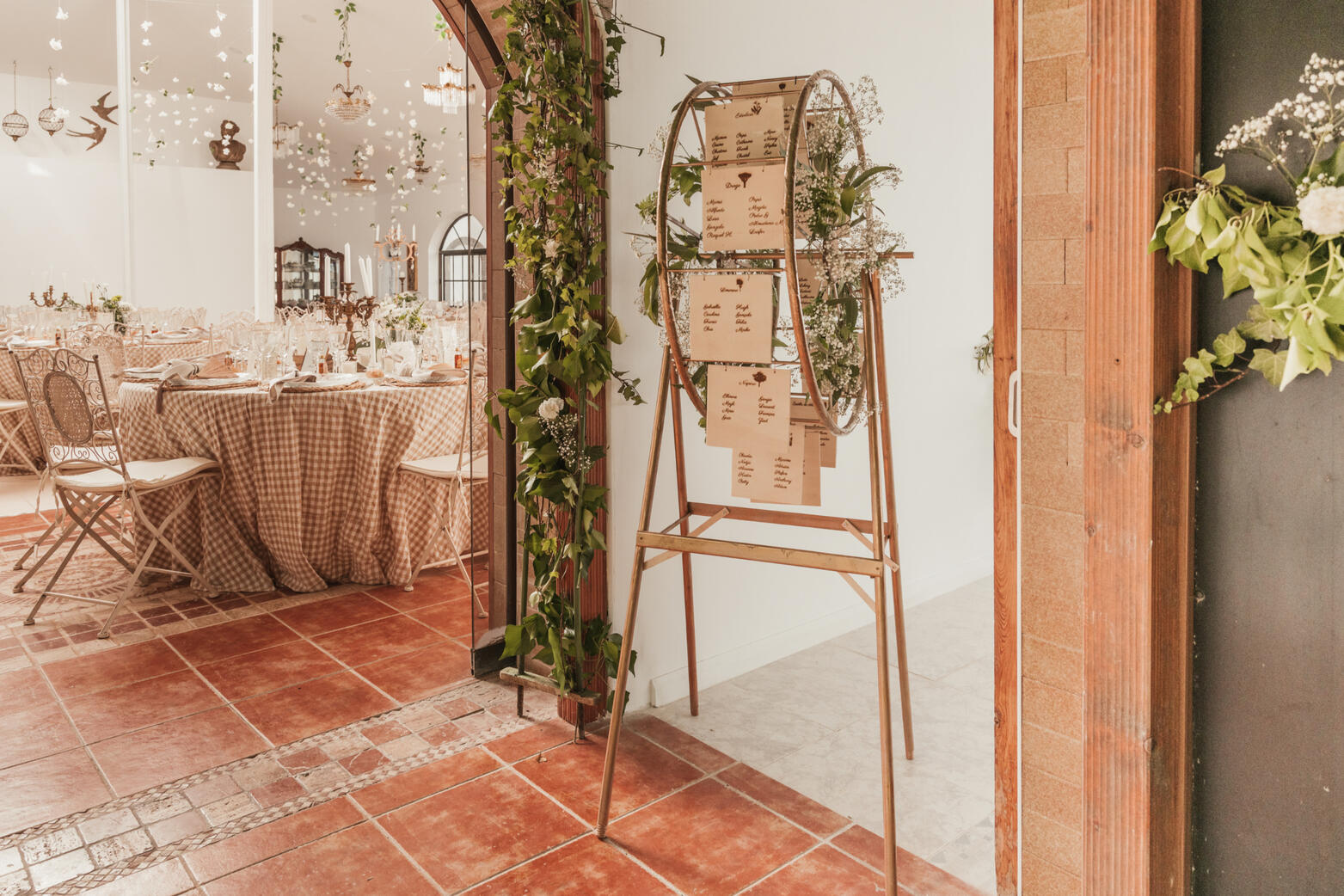 Seating plan para una boda en el Bastión del Drago